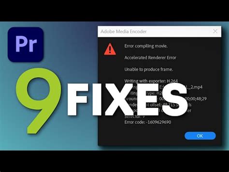 FAQ: Fix Error Compiling Movie errors in Premiere Pro.